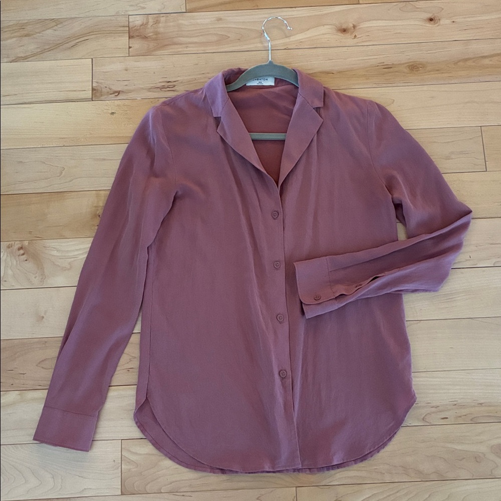 Babaton Dusty Rose Button-Up Blouse